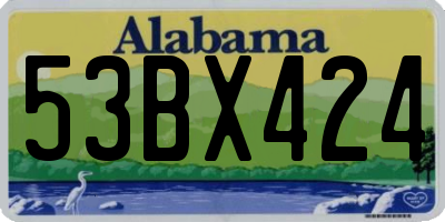 AL license plate 53BX424