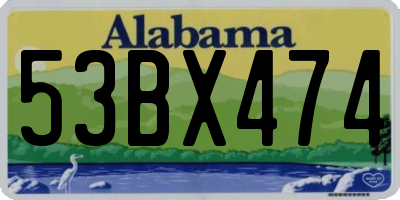 AL license plate 53BX474