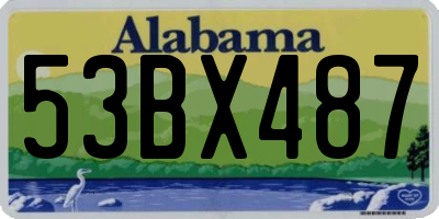 AL license plate 53BX487