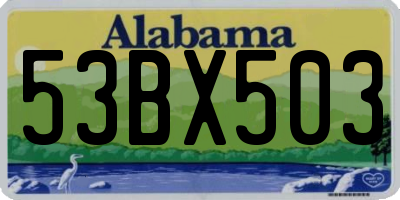 AL license plate 53BX503
