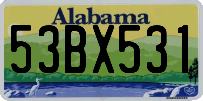AL license plate 53BX531