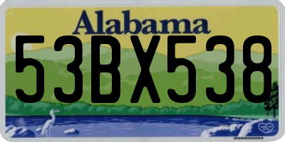 AL license plate 53BX538
