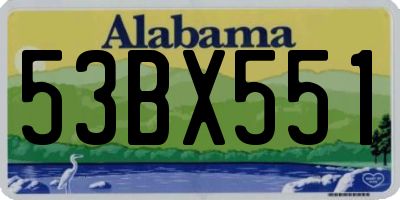 AL license plate 53BX551