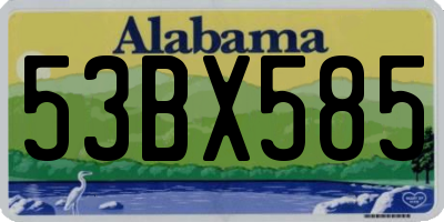 AL license plate 53BX585