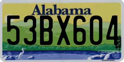 AL license plate 53BX604