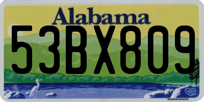 AL license plate 53BX809