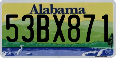 AL license plate 53BX871