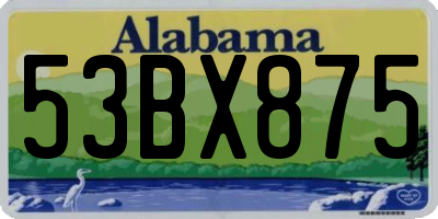 AL license plate 53BX875
