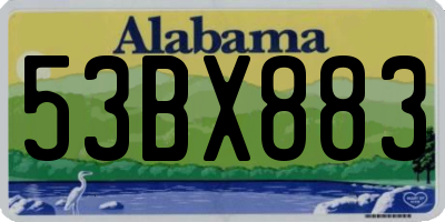 AL license plate 53BX883