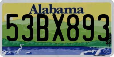 AL license plate 53BX893
