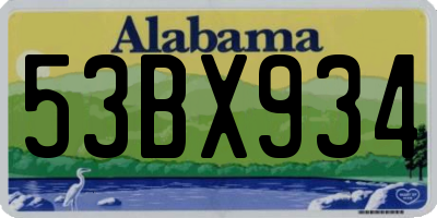 AL license plate 53BX934