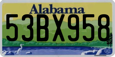 AL license plate 53BX958
