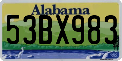 AL license plate 53BX983