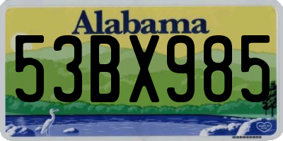 AL license plate 53BX985