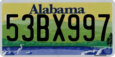 AL license plate 53BX997