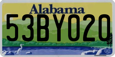 AL license plate 53BY020