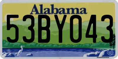 AL license plate 53BY043