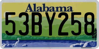 AL license plate 53BY258