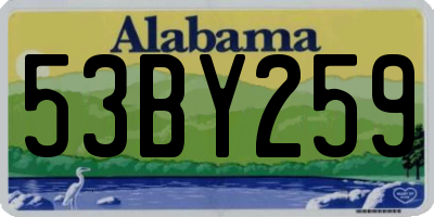 AL license plate 53BY259