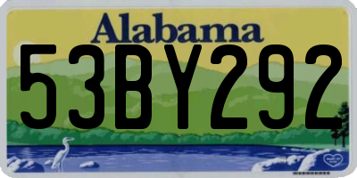 AL license plate 53BY292