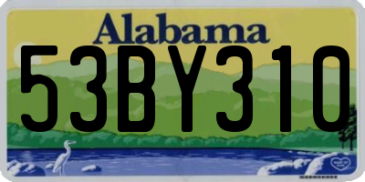 AL license plate 53BY310