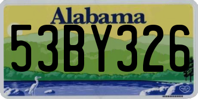 AL license plate 53BY326