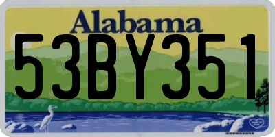 AL license plate 53BY351