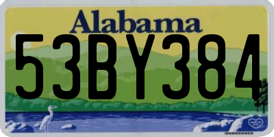 AL license plate 53BY384