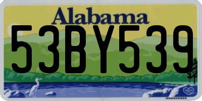 AL license plate 53BY539
