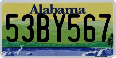 AL license plate 53BY567