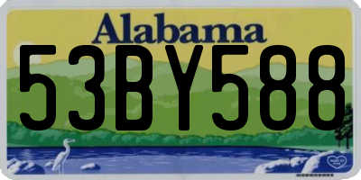 AL license plate 53BY588