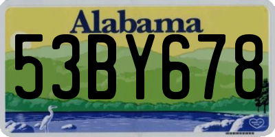 AL license plate 53BY678