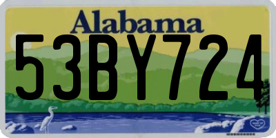 AL license plate 53BY724