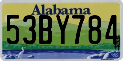 AL license plate 53BY784