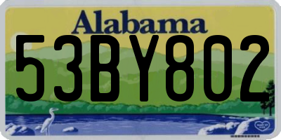 AL license plate 53BY802