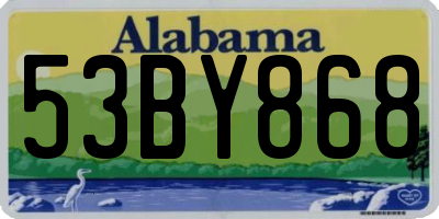 AL license plate 53BY868