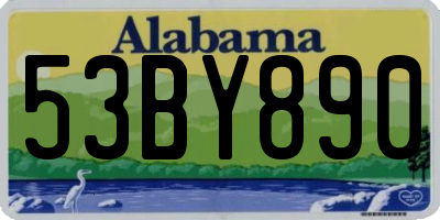 AL license plate 53BY890