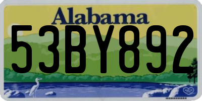 AL license plate 53BY892
