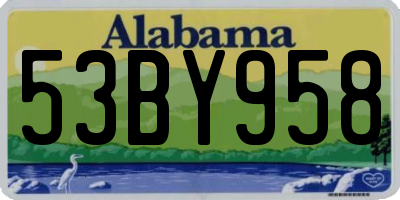 AL license plate 53BY958