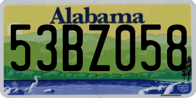 AL license plate 53BZ058