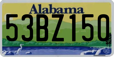 AL license plate 53BZ150