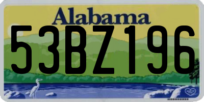 AL license plate 53BZ196
