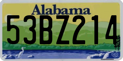 AL license plate 53BZ214