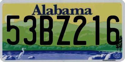 AL license plate 53BZ216