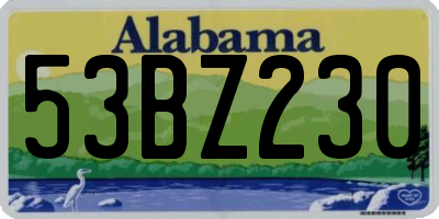 AL license plate 53BZ230