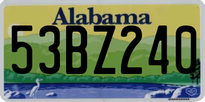 AL license plate 53BZ240