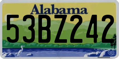 AL license plate 53BZ242