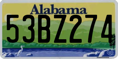 AL license plate 53BZ274