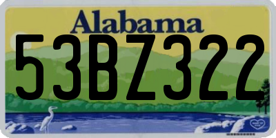 AL license plate 53BZ322