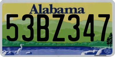 AL license plate 53BZ347